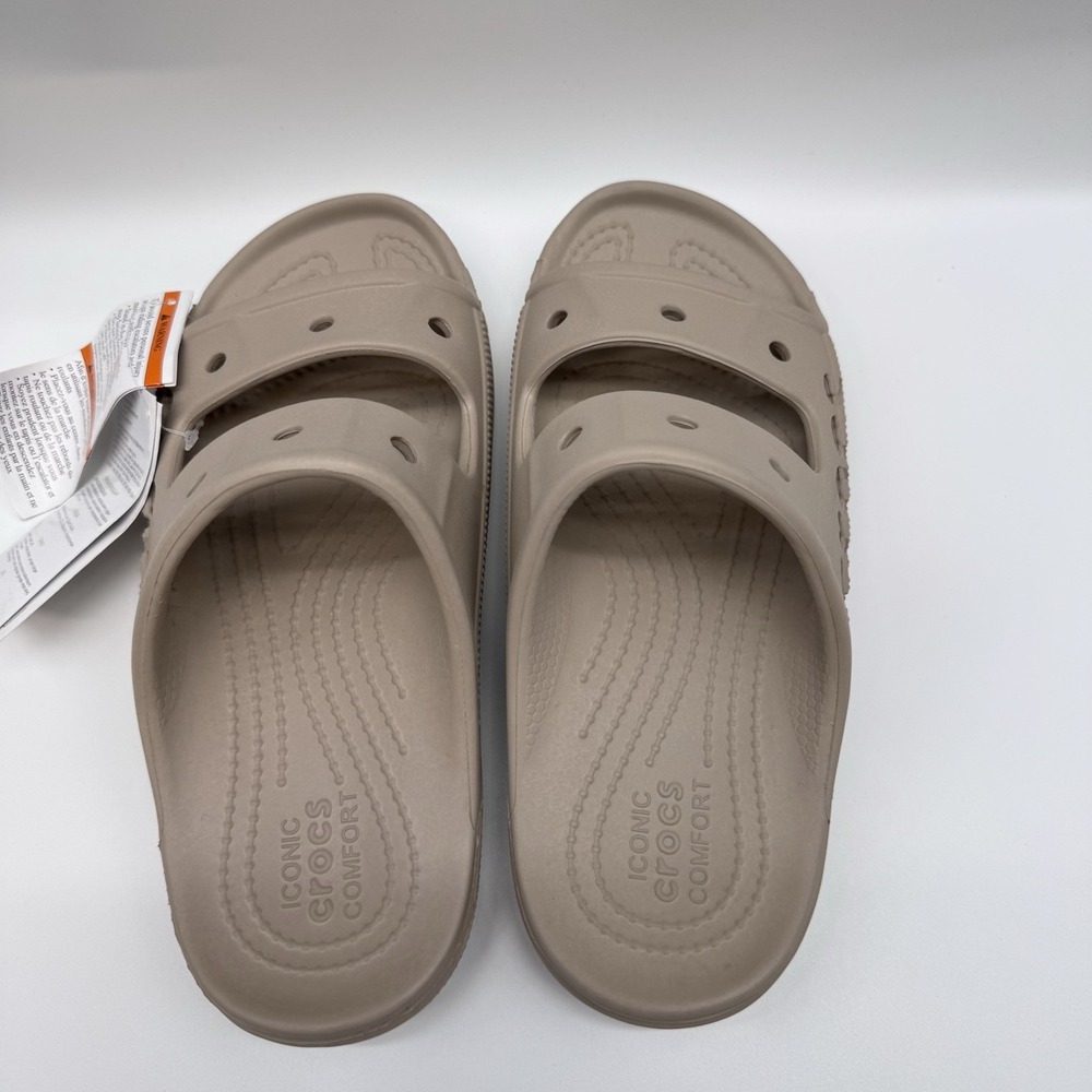 Crocs Unisex Adult Baya Womens 7 Mens 5 Slide Sandals Tan